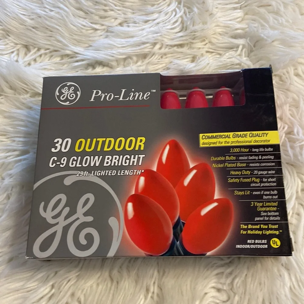 GE 30 OUTDOOR C-9 GLOW BRIGHT LIGHTS COLOR REF BRAND NEW